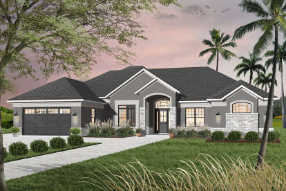 Traditional House Plan #034-00205 Elevation Photo
