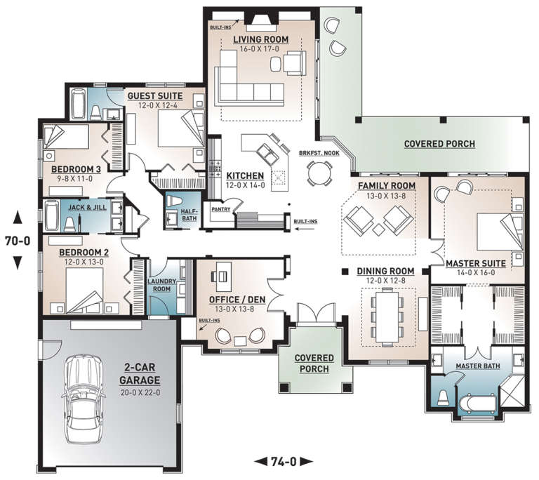 House Plan House Plan #6548 Drawing 1