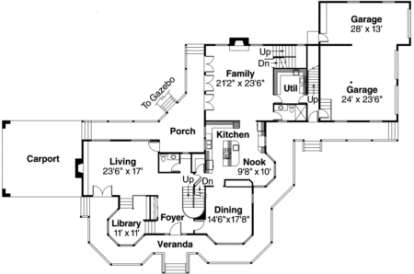 First Floor for House Plan #035-00008