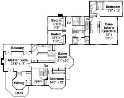Second Floor for House Plan #035-00008