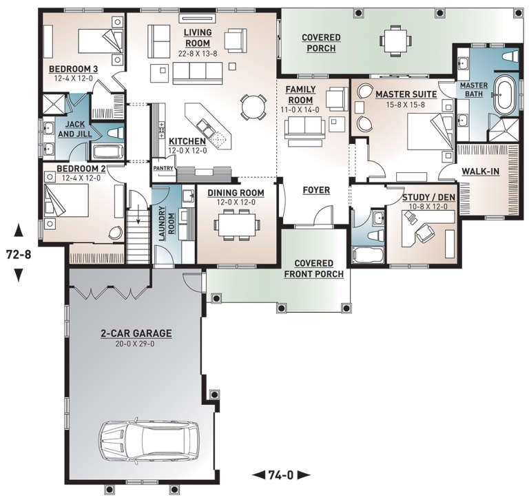 House Plan House Plan #6554 Drawing 1