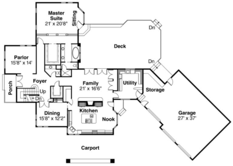 House Plan House Plan #656 Drawing 1