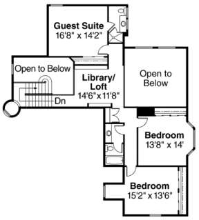 Second Floor for House Plan #035-00009