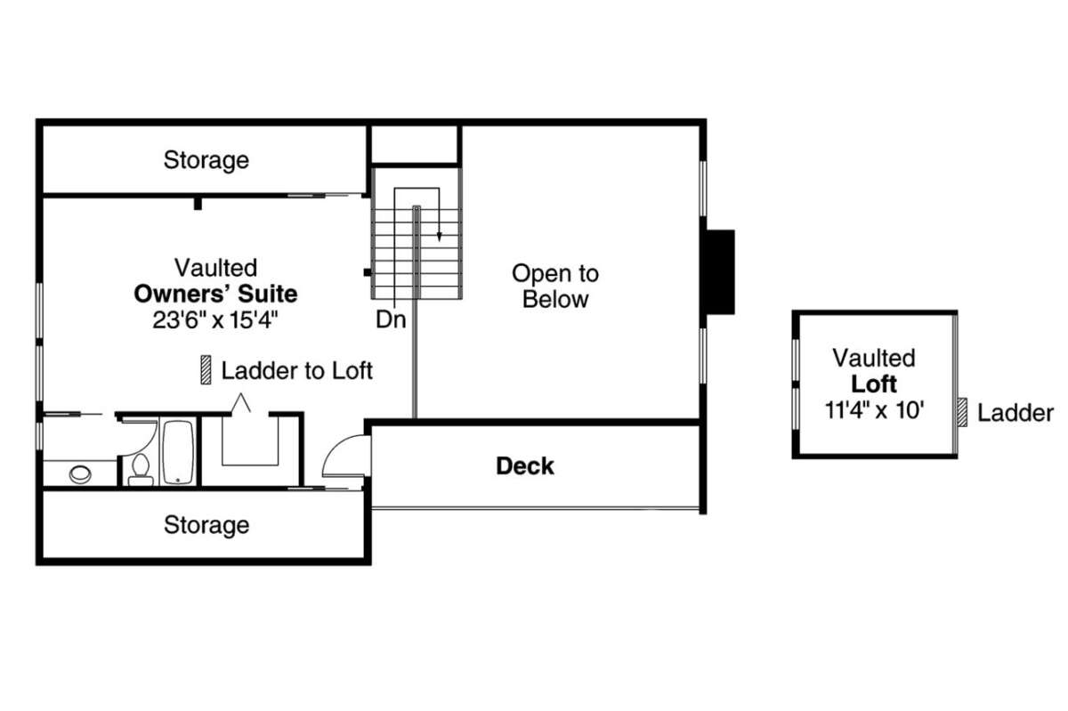 Second Floor for House Plan #035-00010