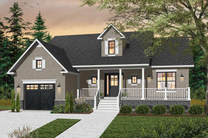 Bungalow House Plan #034-00211 Elevation Photo