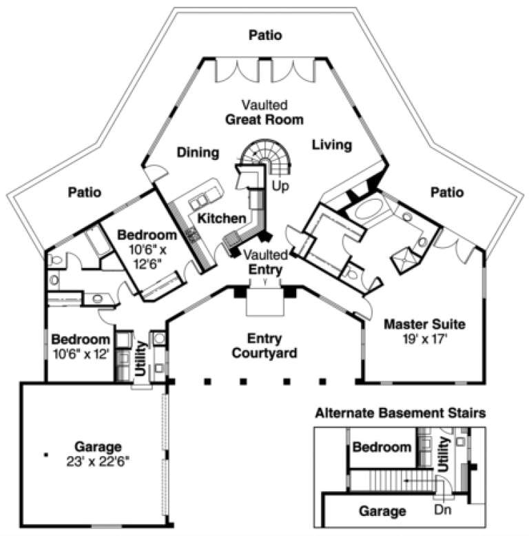 House Plan House Plan #658 Drawing 1