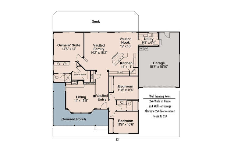 House Plan House Plan #659 Drawing 1