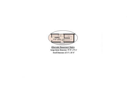 Basement Stairs Location for House Plan #035-00012