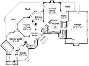 First Floor for House Plan #035-00013