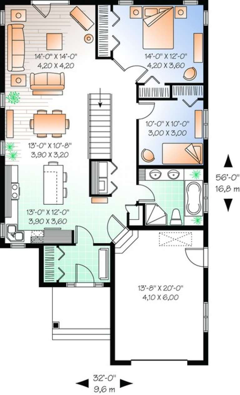 House Plan House Plan #6609 Drawing 1