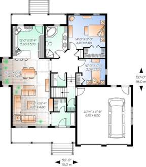 Floorplan 1 for House Plan #034-00216