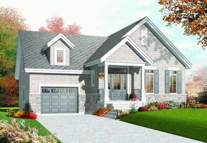 1 Bed, 1 Bath, 1054 Square Foot House Plan - #034-00218