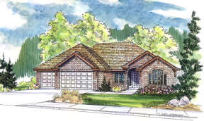 Ranch House Plan #035-00016 Elevation Photo