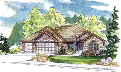 4 Bed, 2 Bath, 2561 Square Foot House Plan - #035-00016