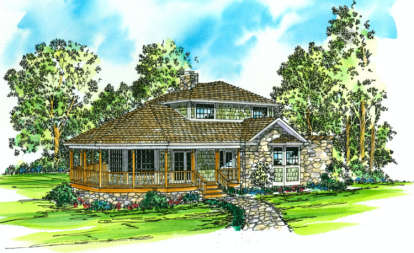 Vacation House Plan #035-00017 Elevation Photo