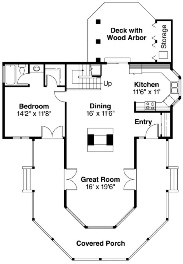 House Plan House Plan #666 Drawing 1