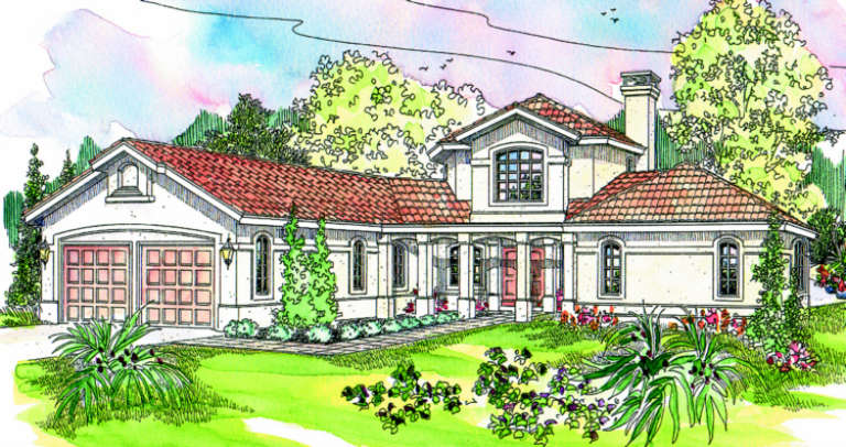 Southwest House Plan #035-00019 Elevation Photo