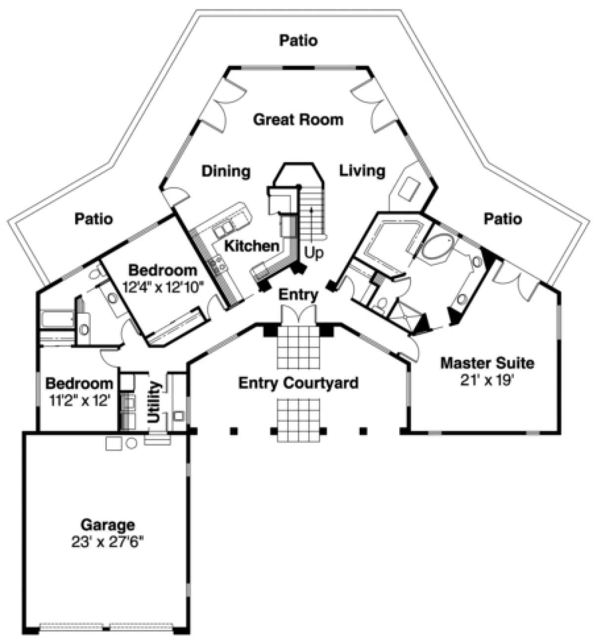 First Floor for House Plan #035-00019
