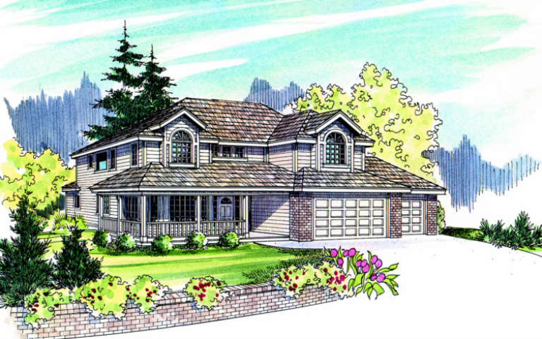 Country House Plan #035-00020 Elevation Photo