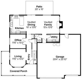 Floorplan 1 for House Plan #035-00020