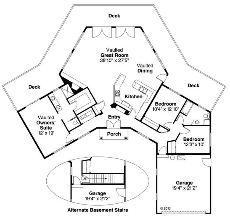 House Plan House Plan #670 Drawing 1