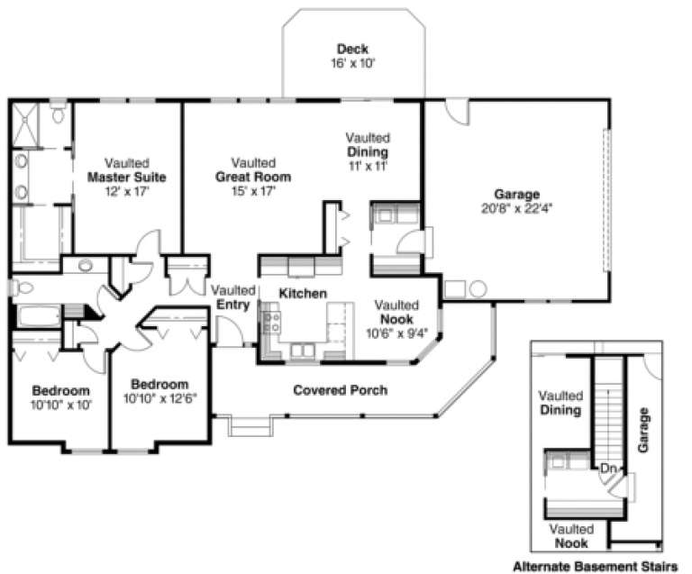 House Plan House Plan #671 Drawing 1