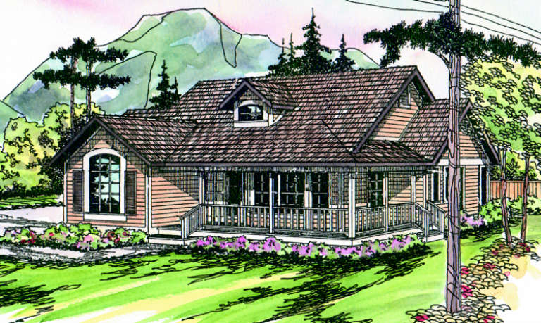 Ranch House Plan #035-00023 Elevation Photo