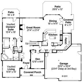 Floorplan 1 for House Plan #035-00024