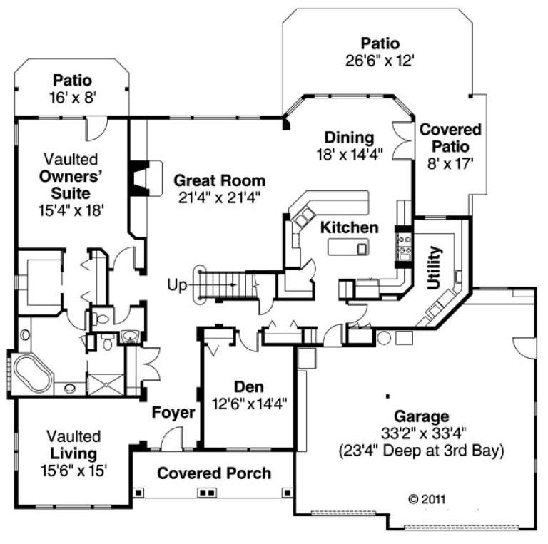 House Plan House Plan #673 Drawing 1