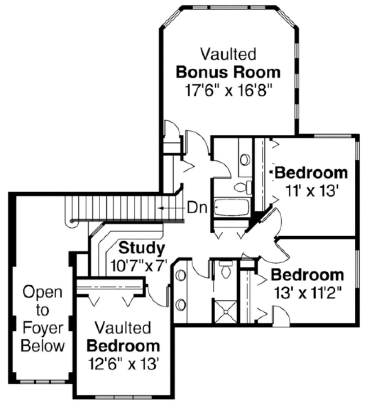 Floorplan 2 for House Plan #035-00024