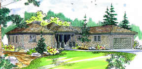 Contemporary House Plan #035-00025 Elevation Photo