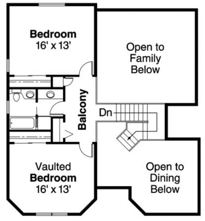 Second Floor for House Plan #035-00026