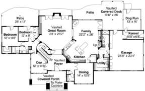Floorplan 1 for House Plan #035-00027