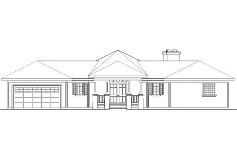Ranch House Plan #035-00029 Elevation Photo