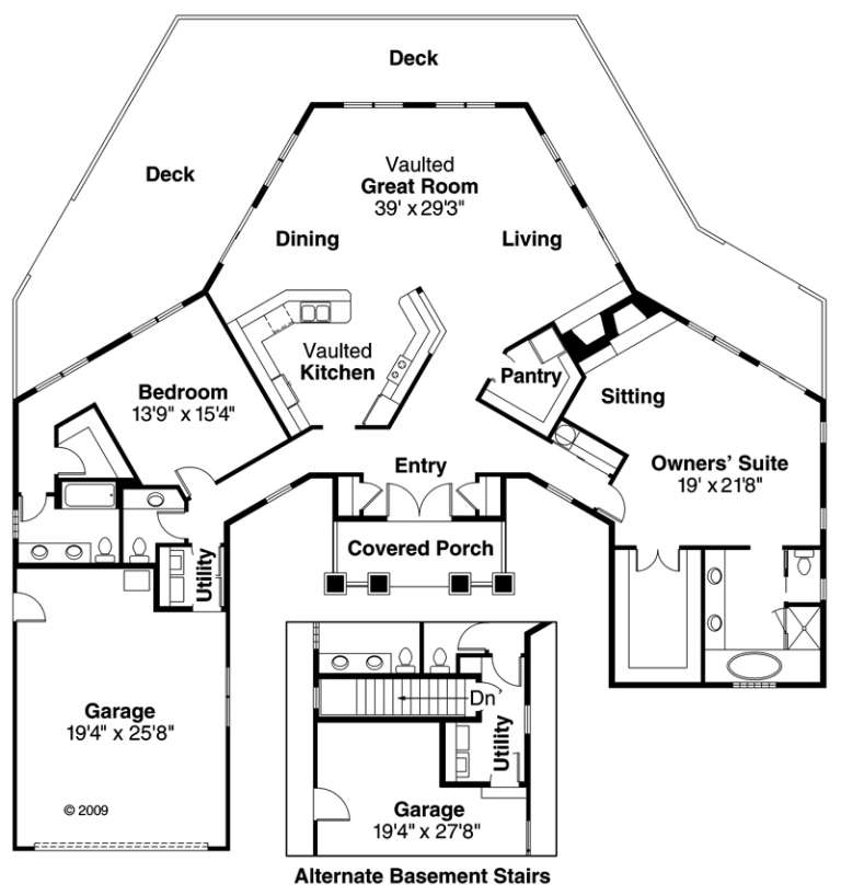 House Plan House Plan #678 Drawing 1