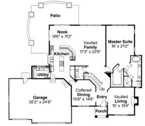 First Floor for House Plan #035-00030