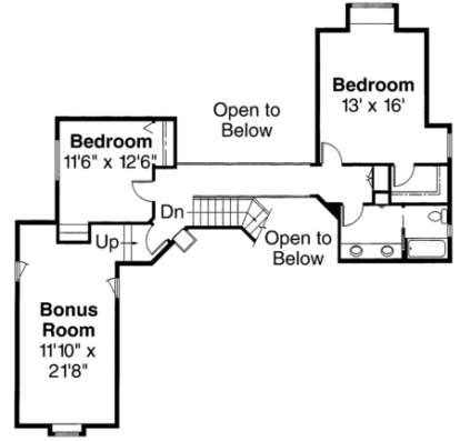 Second Floor for House Plan #035-00030