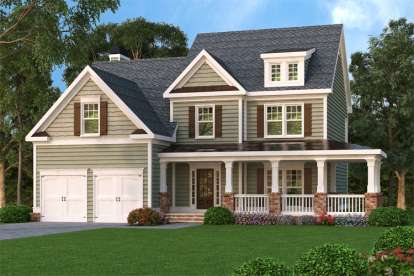3 Bed, 2 Bath, 2489 Square Foot House Plan - #009-00051