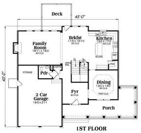 Main Floor for House Plan #009-00051