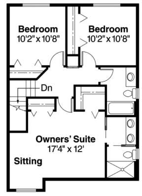 Second Floor for House Plan #035-00031