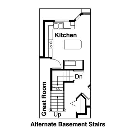 Basement Stairs Location for House Plan #035-00031