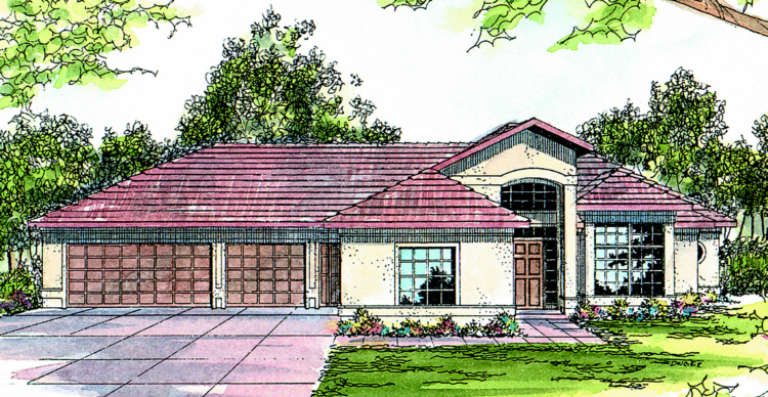 Florida House Plan #035-00032 Elevation Photo