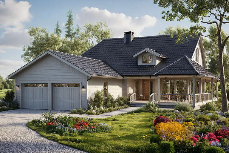 House Plan House Plan #682 Angled Front Elevation