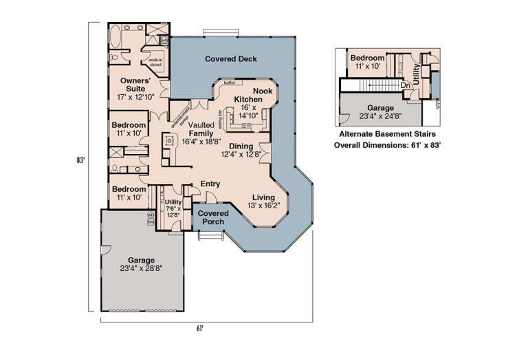 House Plan House Plan #682 Drawing 1