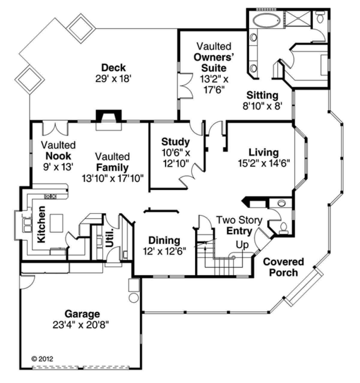 Floorplan 1 for House Plan #035-00034