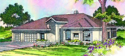4 Bed, 2 Bath, 2491 Square Foot House Plan - #035-00035