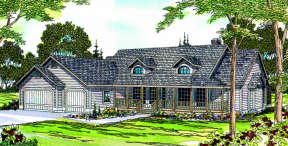 Country House Plan #035-00036 Elevation Photo