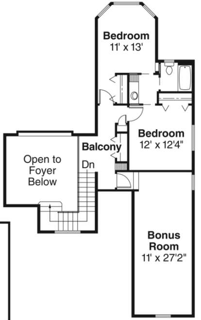 Floorplan 2 for House Plan #035-00037