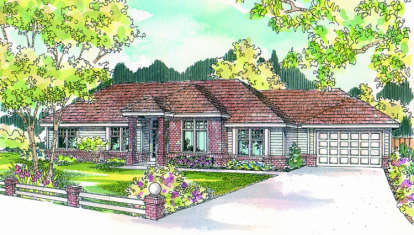 3 Bed, 2 Bath, 2592 Square Foot House Plan - #035-00038
