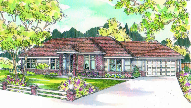Traditional House Plan #035-00038 Elevation Photo